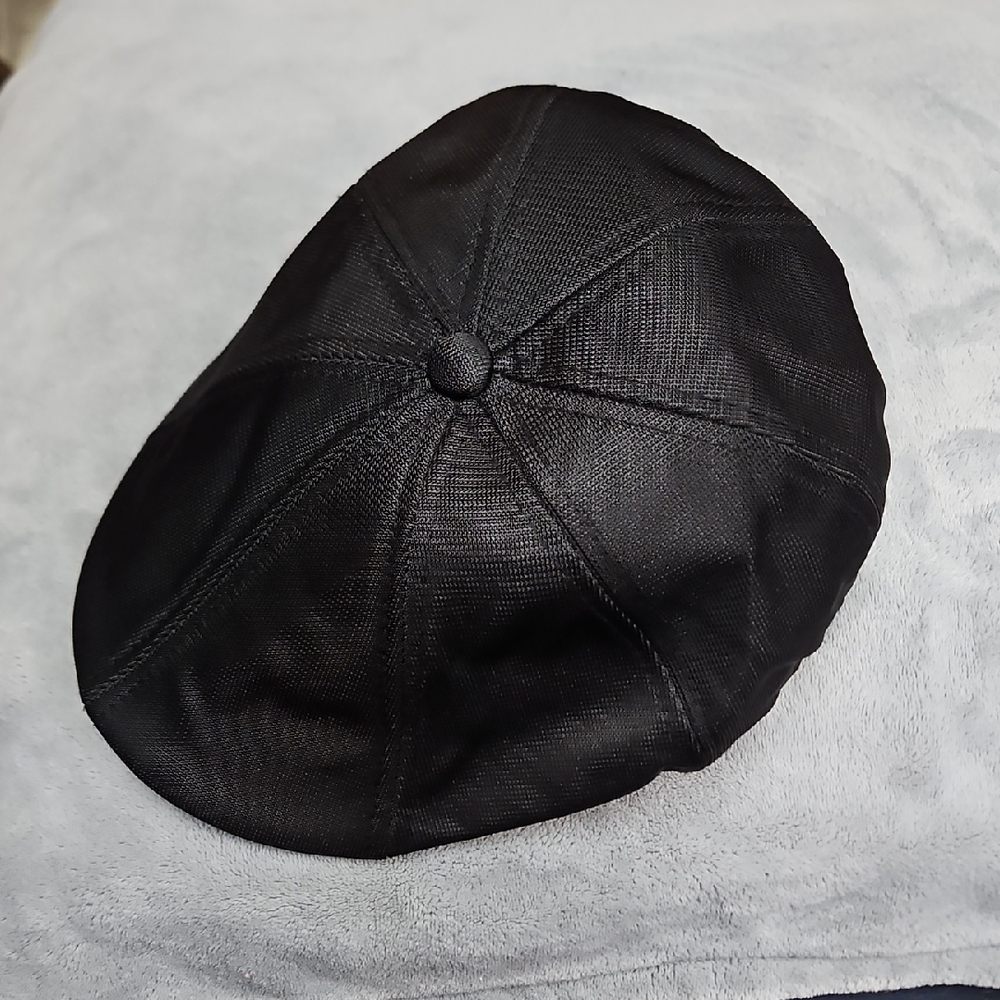 Black Newsboy Cap - Picture 3 of 3